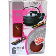 Sviečka čajová 6 kusová MAXI BLACK TEA